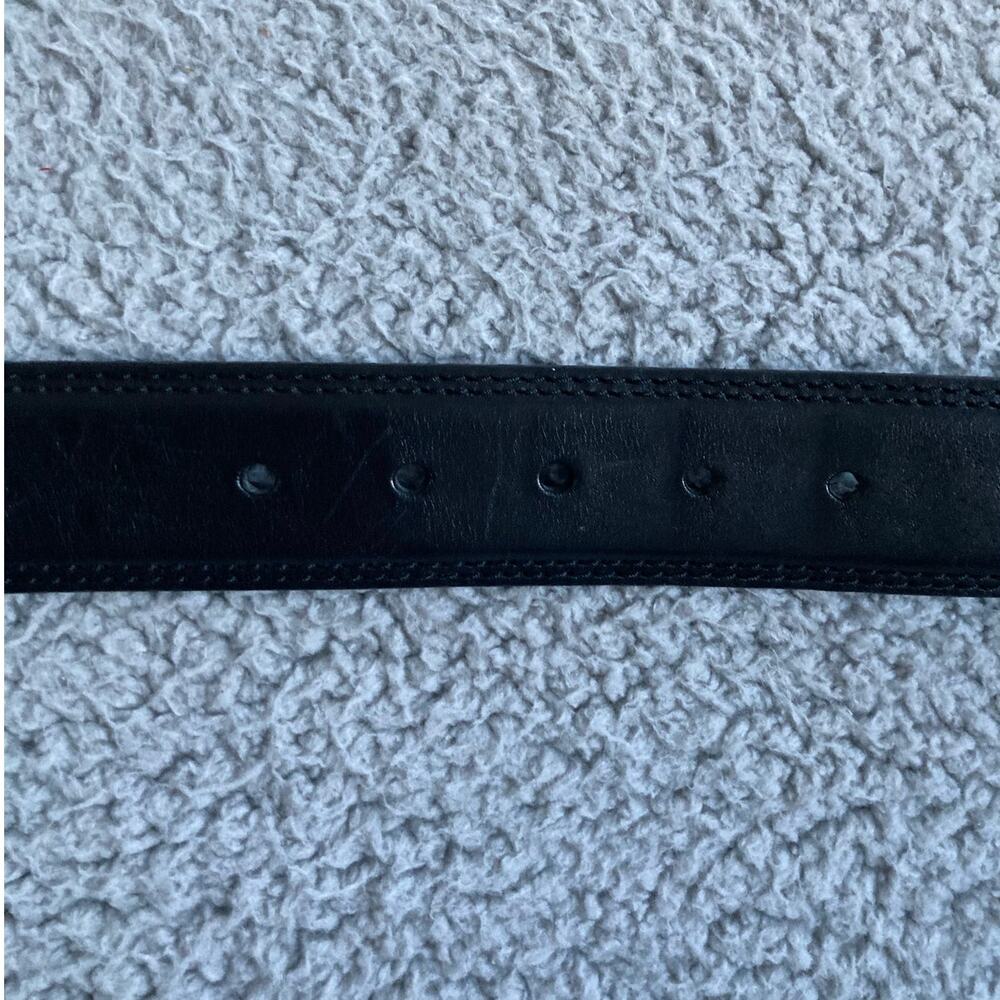 Allen Edmonds Dress Belt 40 Handmade in USA Leather Black Silver Classic Luxury - Picture 6 of 14